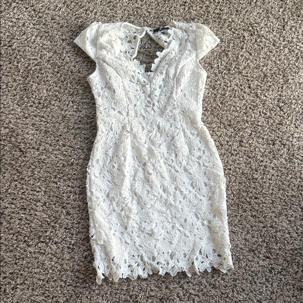 Forever 21 Ivory Lace Mini Dress